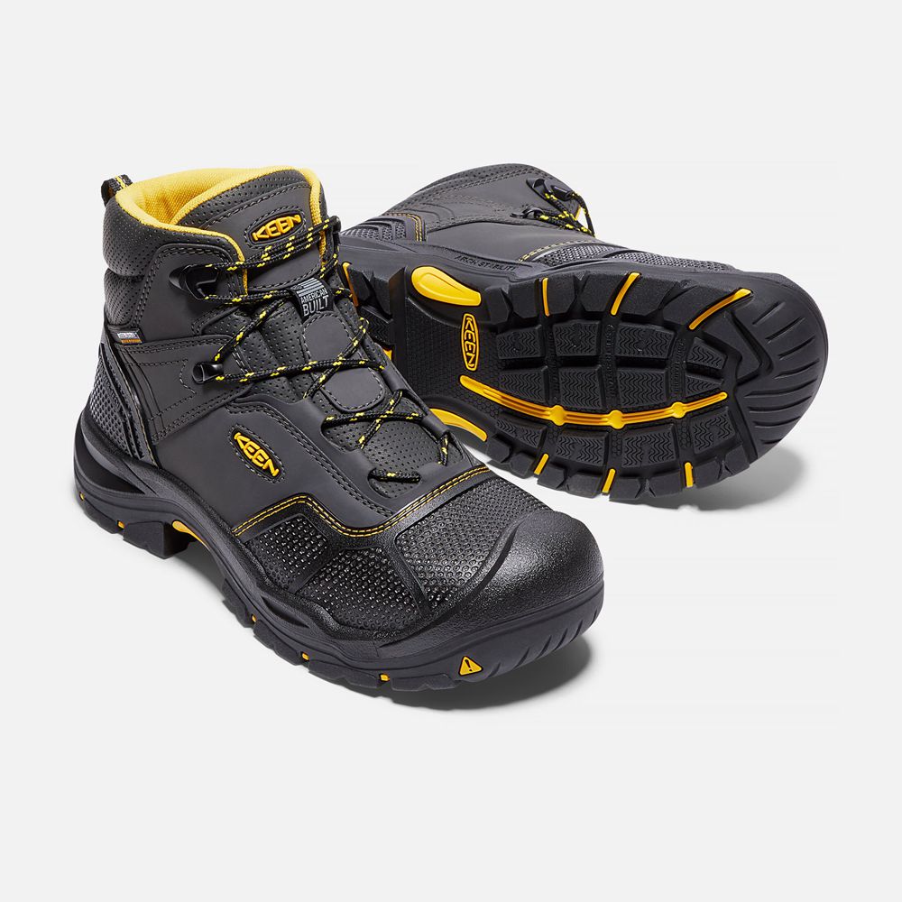 Botte de Travail Keen Homme Noir | Logandale Waterproof (Steel Toe) | PYMGV-6385